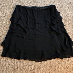 JS Collections black layered ruffle skirt. Size 12